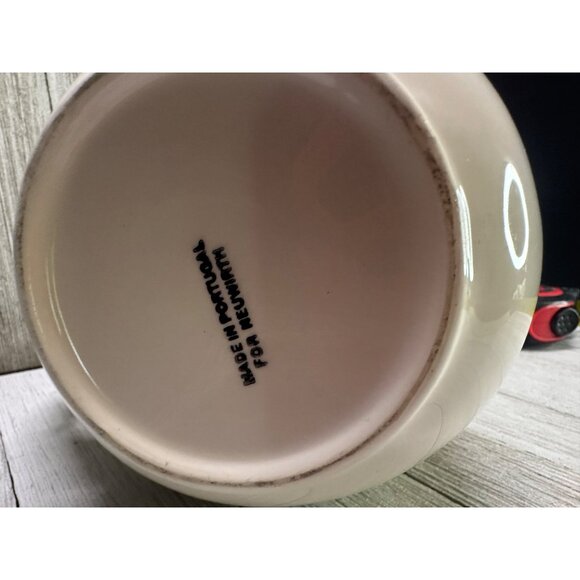 Vintage Neuwirth Pitcher Jug Porcelain Embossed Strawberry 8" Tall Portugal - Picture 6 of 6